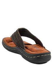 Pavers Dark Brown Leather Mule Sandals - Image 3 of 5