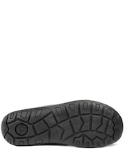 Pavers Blue Leather Cross Strap Slip On Sandals - Image 5 of 5