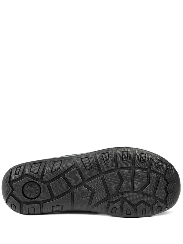 Pavers Blue Leather Cross Strap Slip On Sandals - Image 5 of 5