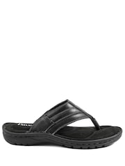 Pavers Black Leather Mule Sandals - Image 2 of 5