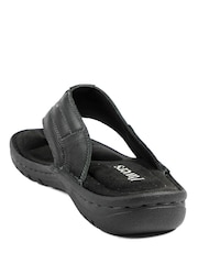 Pavers Black Leather Mule Sandals - Image 3 of 5