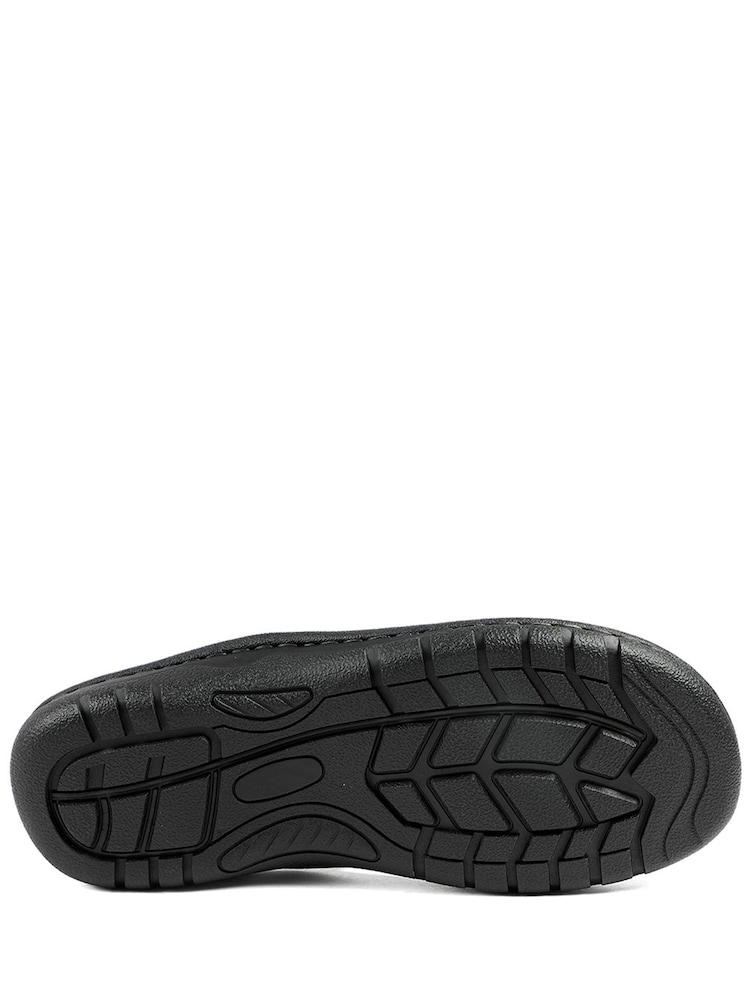 Pavers Black Leather Mule Sandals - Image 5 of 5