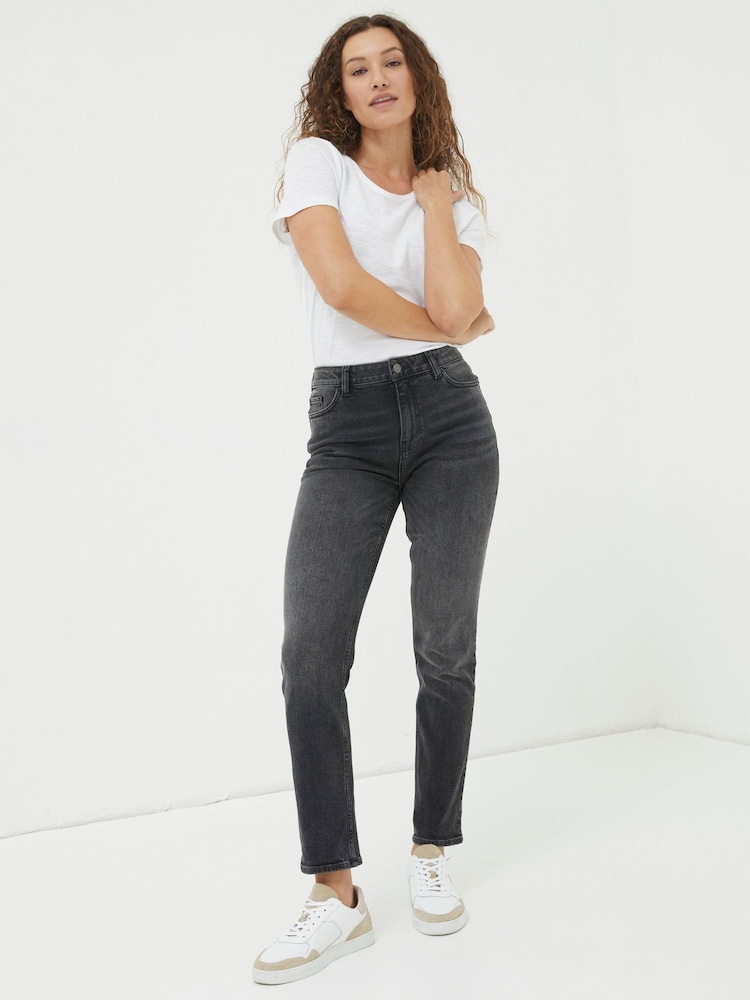 FatFace Grey Chesham Girlfriend Jeans - Image 2 of 5