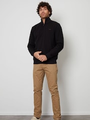 Threadbare Black Quarter Zip Neck Sweatshirt - Image 3 of 4