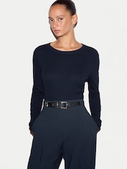 Jigsaw Blue Long Sleeve Fine Cotton Baby T-Shirt - Image 1 of 6