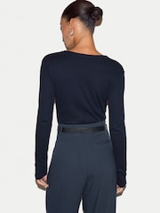 Jigsaw Blue Long Sleeve Fine Cotton Baby T-Shirt - Image 4 of 6