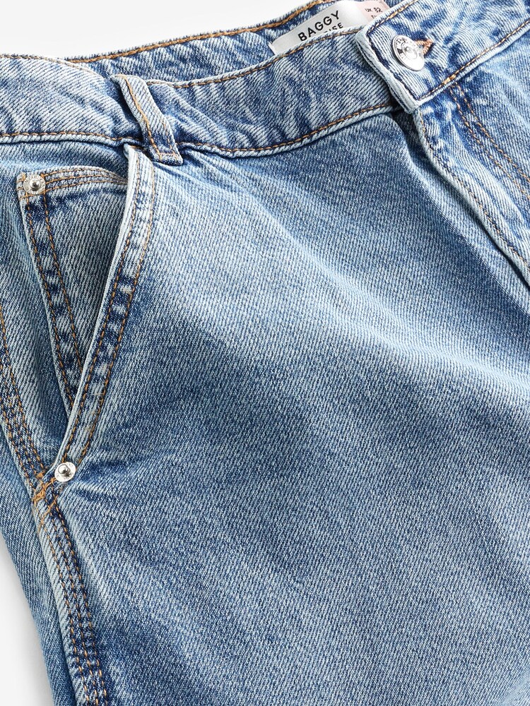Mid Blue Cargo Wide Leg Jeans - Image 7 of 7