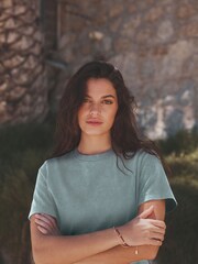 Blue 100% Cotton Crew Neck Short Sleeve T-Shirt Dress - Image 4 of 4