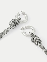 Jigsaw Silver Sparkle Cord Earring - Image 3 of 3