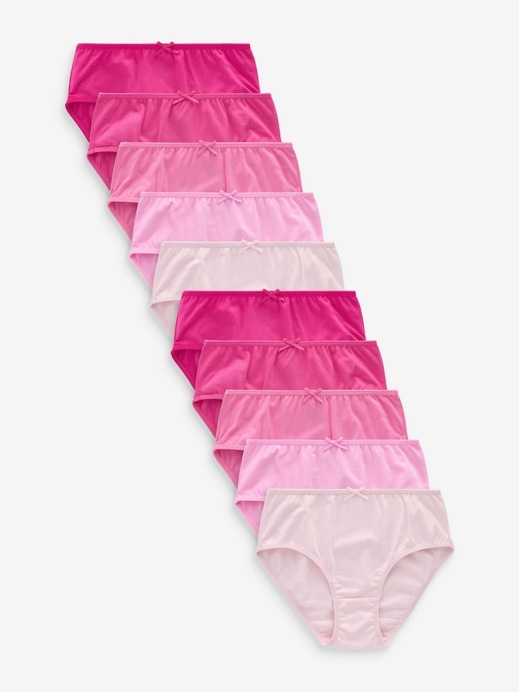 Pink Briefs 10 Pack (1.5-16yrs) - Image 1 of 13