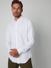 Threadbare White Oxford Long Sleeve Shirt - Image 1 of 5
