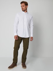 Threadbare White Oxford Long Sleeve Shirt - Image 3 of 5