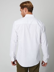 Threadbare White Oxford Long Sleeve Shirt - Image 4 of 5