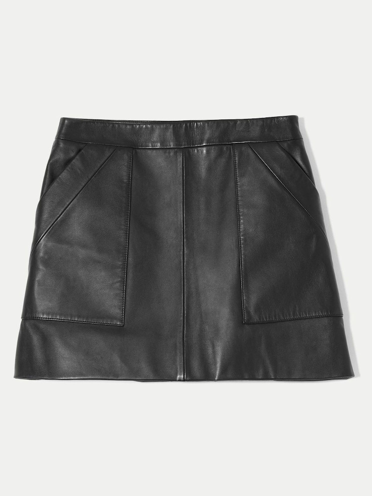 Jigsaw Leather Mini Skirt - Image 5 of 5 Jigsaw Leather Mini Skirt - Image 5 of 5