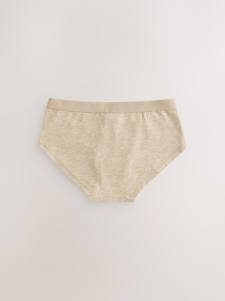 White/Charcoal Grey/Oatmeal Hipster Briefs 5 Pack (2-16yrs) - Image 3 of 8