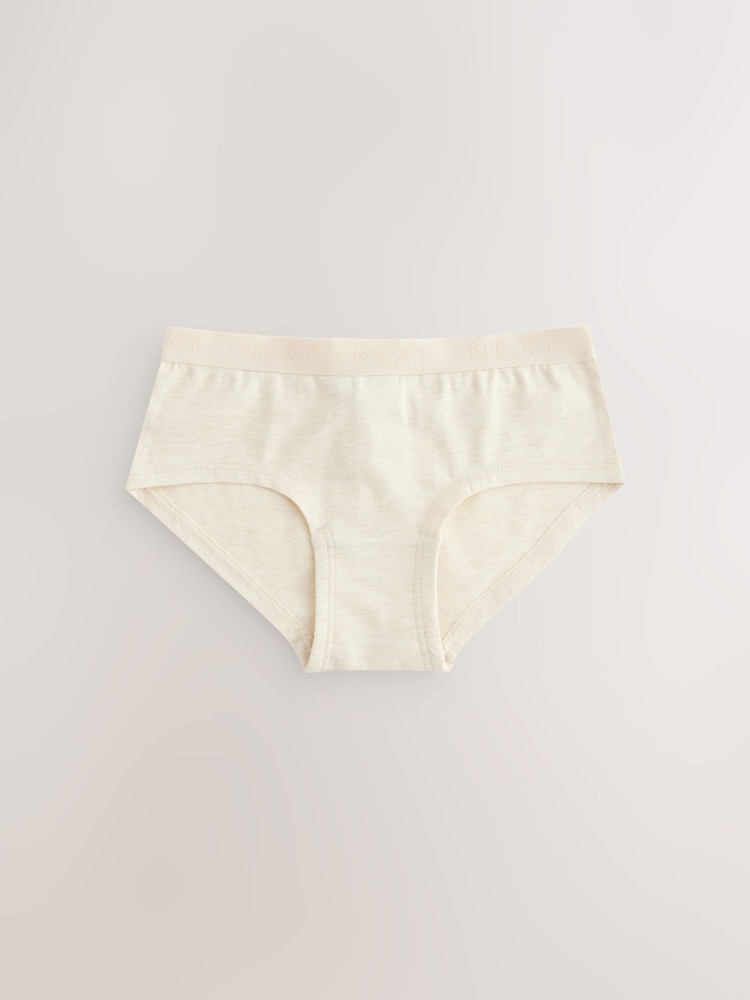 White/Charcoal Grey/Oatmeal Hipster Briefs 5 Pack (2-16yrs) - Image 6 of 8
