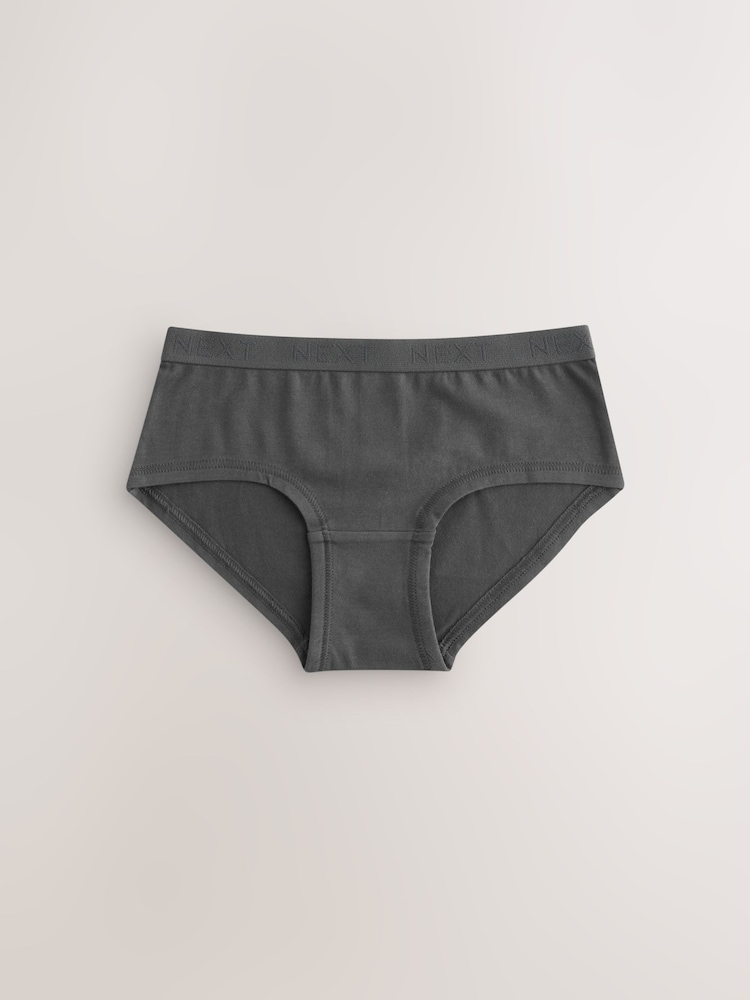 White/Charcoal Grey/Oatmeal Hipster Briefs 5 Pack (2-16yrs) - Image 7 of 8