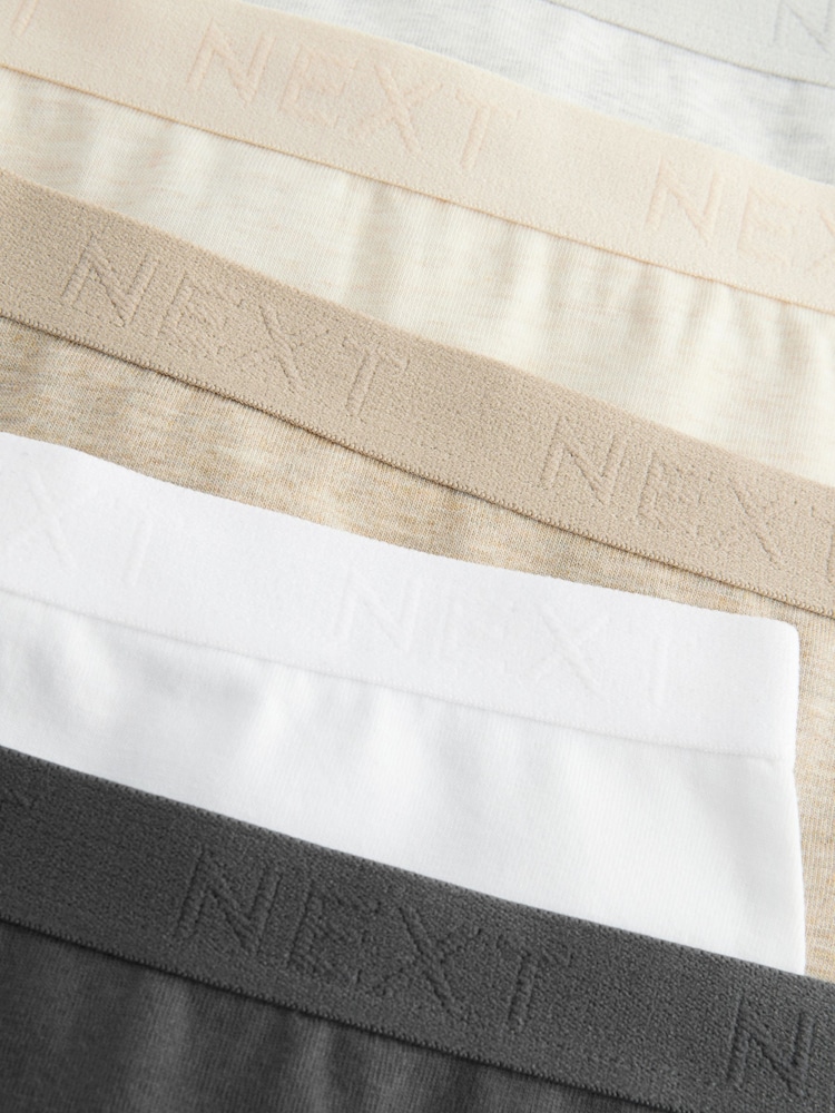 Valkoinen/Charcoal Grey/Vaaleanruskea - Hipster Lyhyet alushousut 5 Pack (2-16v.) - Kuva 8 / 8