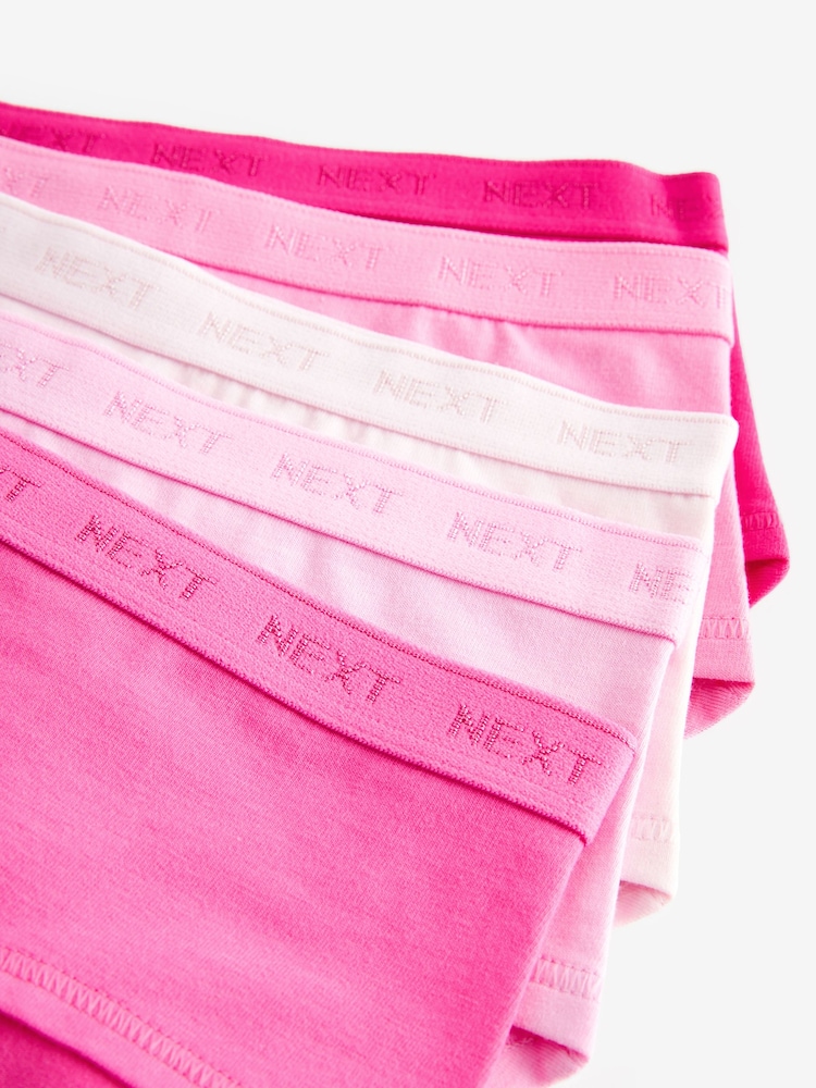 Pink Hipster Briefs 5 Pack (2-16yrs) - Image 8 of 8