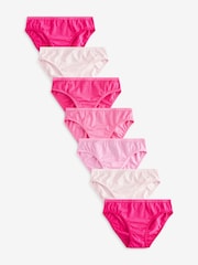 Bright Pink Bikini Briefs 7 Pack (5-16yrs) - Image 1 of 9