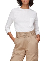 Whistles White 100% Cotton Top - Image 1 of 3