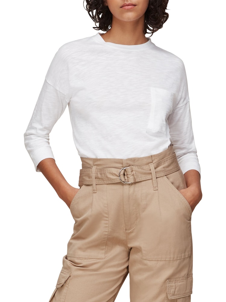 Whistles White 100% Cotton Top - Image 1 of 3