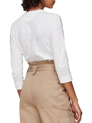 Whistles White 100% Cotton Top - Image 2 of 3