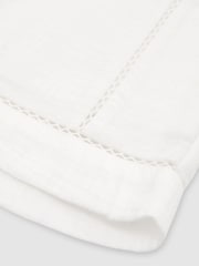 Reiss White Rue Cotton Cheesecloth Stitch-Detail Shorts - Image 6 of 6