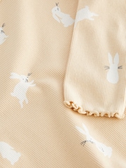 Yellow Bunny Cotton Rich Long Sleeve Rib T-Shirt (3mths-7yrs) - Image 8 of 8