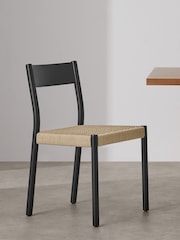 MADE.COM Set of 2 Black Rhye Dining Chair - Image 1 of 4