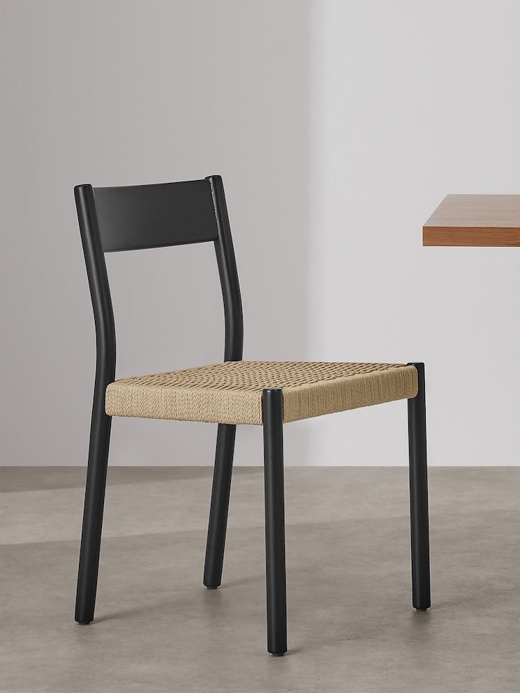 MADE.COM Set of 2 Black Rhye Dining Chair - Image 1 of 4