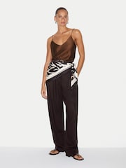Jigsaw Brown Satin Drape Cami - Image 3 of 5