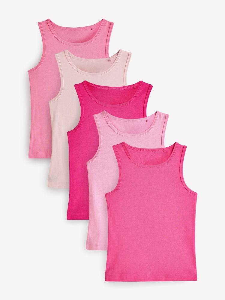Pink - Trägertops, 5er-Pack (1.5–16 Jahre) - Bild 1 von 8 Pink - Trägertops, 5er-Pack (1.5–16 Jahre) - Bild 1 von 8