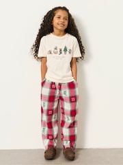 FatFace Shelter Kids Ivory Matching Family Christmas Mouse Pyjama Set (3-12yrs) - Image 1 of 9