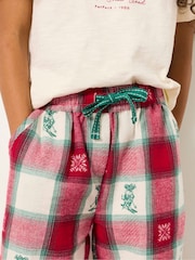 FatFace Shelter Kids Ivory Matching Family Christmas Mouse Pyjama Set (3-12yrs) - Image 5 of 9