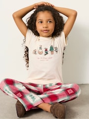 FatFace Shelter Kids Ivory Matching Family Christmas Mouse Pyjama Set (3-12yrs) - Image 8 of 9