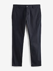Marineblau/blau - Premium Gewaschene Stretch Chinos Hose in schmaler Passform​​​​​​​ - Bild 7 von 11