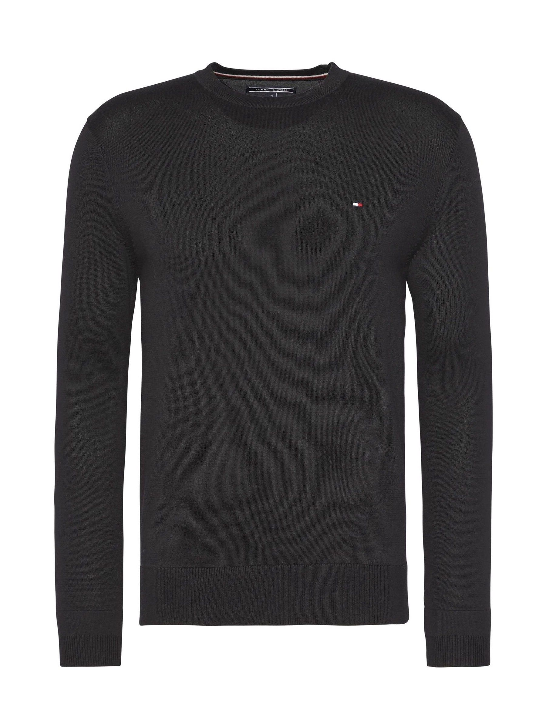 Tommy hilfiger black crew neck sweater cheap