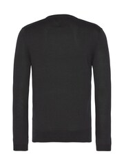 Schwarz - Tommy Hilfiger Core Pullover mit Rundhalsausschnitt aus Baumwolle und Seide - Bild 5 von 5