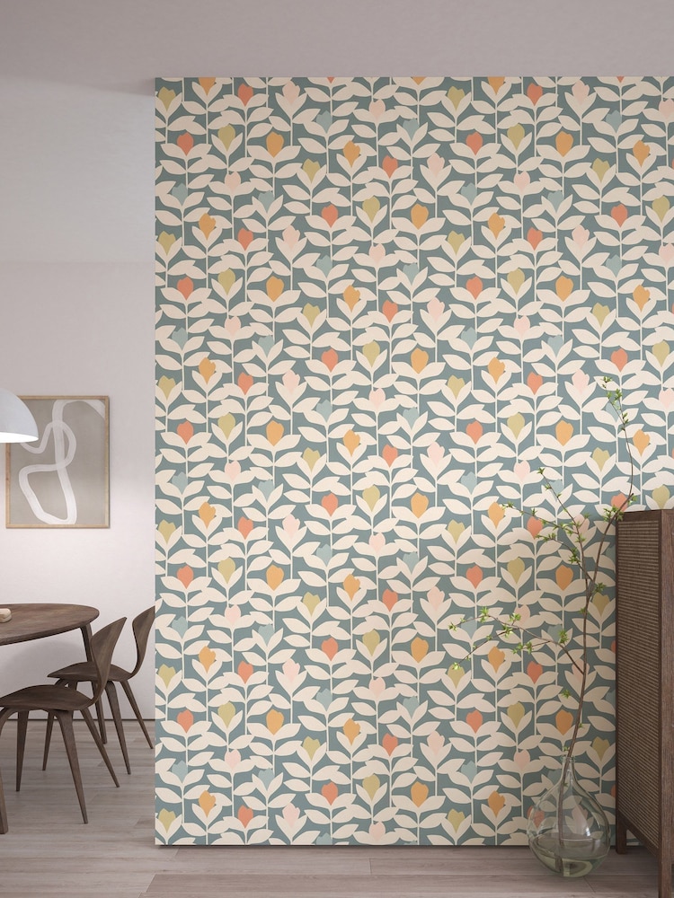 Scion Blue Padukka Tulip 10.05M Wallpaper - Image 1 of 4