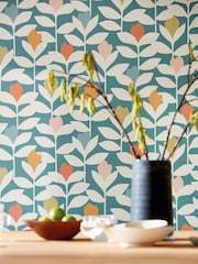 Scion Blue Padukka Tulip 10.05M Wallpaper - Image 3 of 4