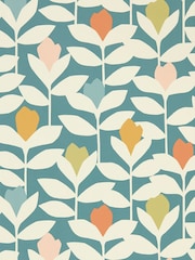Scion Blue Padukka Tulip 10.05M Wallpaper - Image 4 of 4
