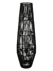 Searchlight Black Marvel Rattan Floor Lamp - Image 3 of 4