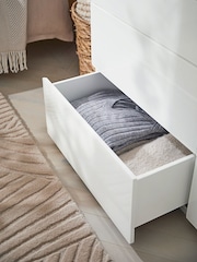 White Sloane Glass 6 Drawer Collection Luxe Chest of Drawers - Image 6 of 6