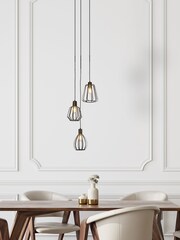 Searchlight Black Momordica 3 Light Multi Pendant Ceiling Light - Image 1 of 4