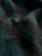 Green Printed Waisted Short Sleeve Mini Dress - Image 6 of 6