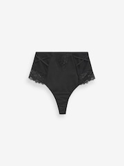 Black/Nude Thong Tummy Control Lace Knickers 2 Pack - Image 5 of 6