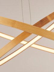 Searchlight Natural Osmunda Bamboo LED Ceiling Light - Image 4 of 4