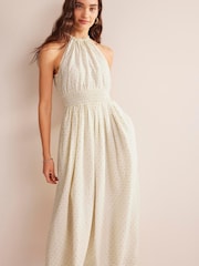 Boden Cream Metallic Detail Maxi Dress - Image 5 of 8