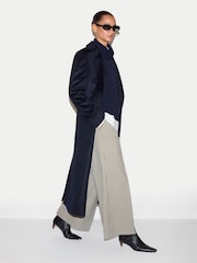 Jigsaw Blue Wool Maxi City Coat - Image 3 of 6